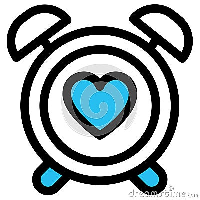 Clock, heart fill vector icon which can easily modify or edit Vector Illustration