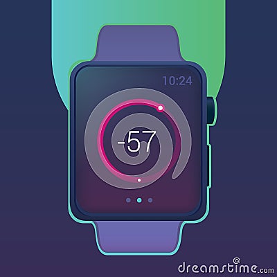 Clock icon / logo / image. Art illustration Vector Illustration