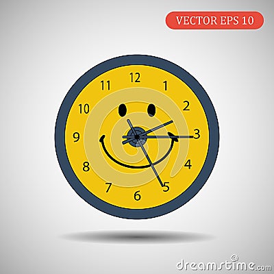 Clock icon. Time icon illustration. Stock Photo