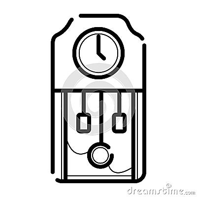 Clock icon vector Cartoon Illustration