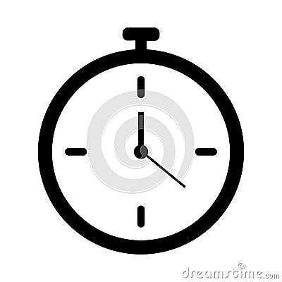 Clock icon vector illustration. Cartoon Illustration