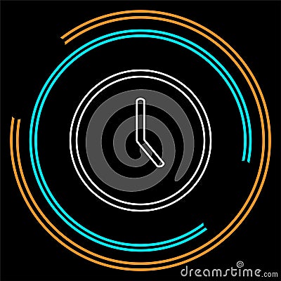 Clock icon - vector Clock illustration, time symbol - alarm clock sign Vector Illustration