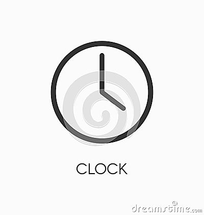 Clock icon vector Vector Illustration