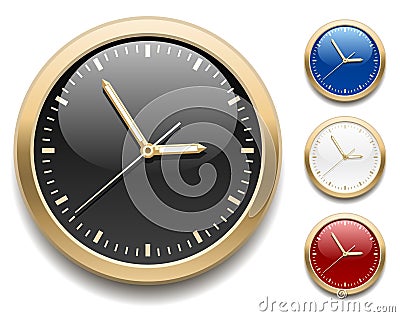 Clock icons Vector Illustration