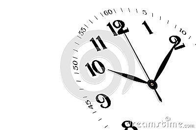 Clock isolated, time concept Stock Photo