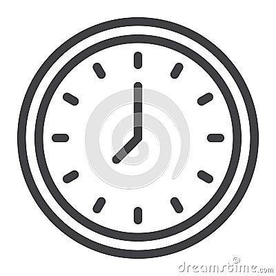 Clock line icon Vector Illustration