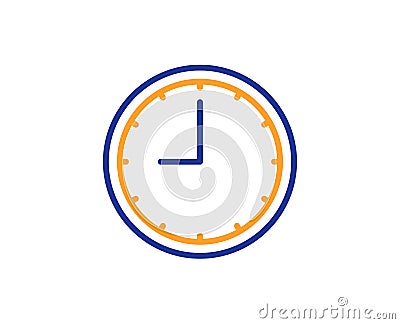 Clock line icon. Time or Watch sign. Vector Vector Illustration