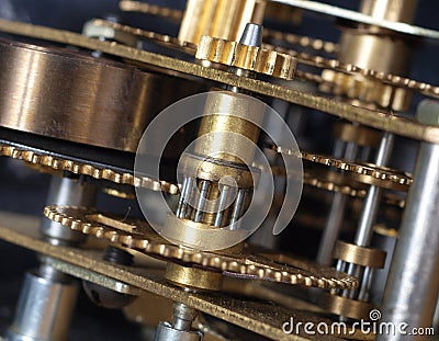 Clock mechanism Stock Photo