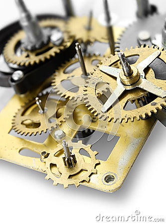 Clock mechanism Stock Photo