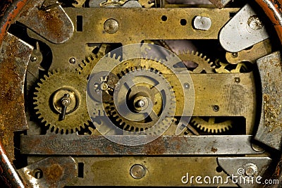 Clock mechanism Stock Photo