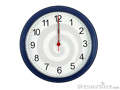 Clock At Midnight Stock Photo