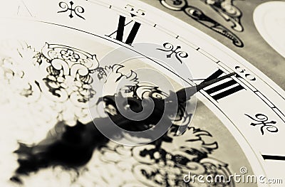 CLOCK - Midnight time Stock Photo