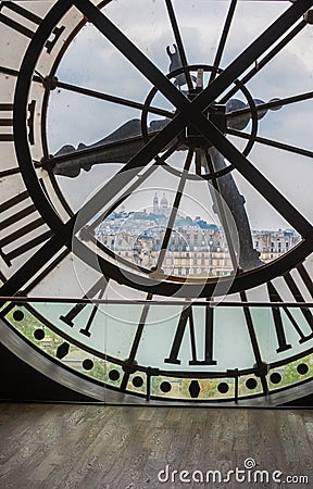 Clock in Orsay museum, Paris Stock Photo