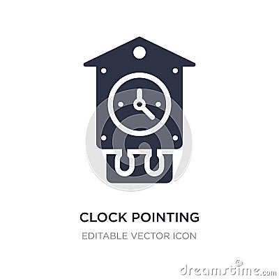 clock pointing four o 'clock icon on white background. Simple element illustration from Other concept Vector Illustration