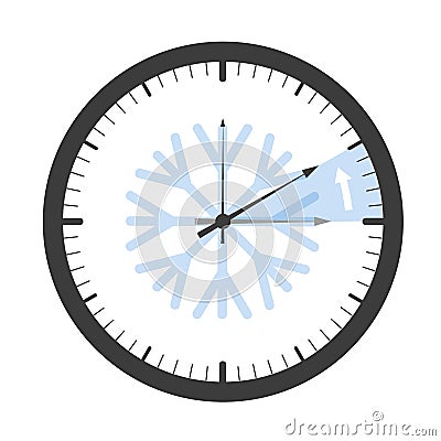 Clock switch to winter time Vector Illustration