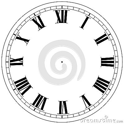 Clock Template Stock Photo