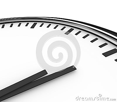 Clock Time Hour Hands Blank Copyspace for Your Message Stock Photo