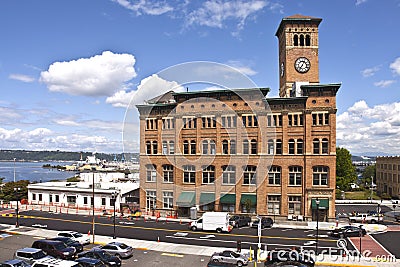 Clock tower building Tacoma Washington. Editorial Stock Photo