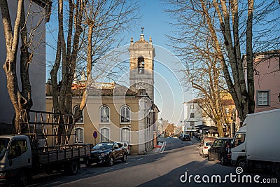 Clock tower former Jail Tower - Sintra, Portugal Stock Photo