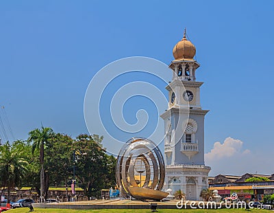 Clock Tower in Georgetown Penang Editorial Stock Photo