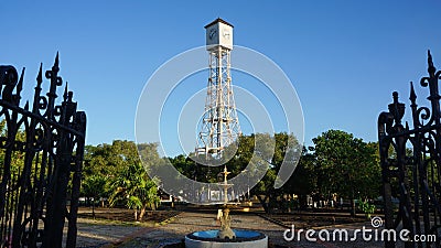 Clock tower of Gustave Eiffel in the park of Monte Cris Stock Photo