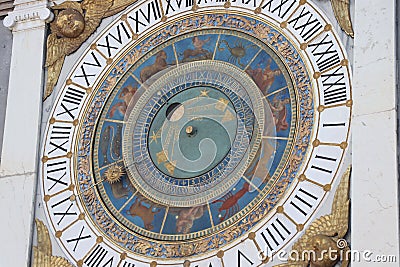 Historical astronomical clock Stock Photo