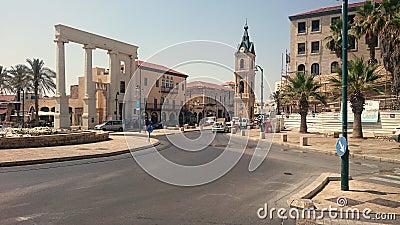 Clock Tower in Old Jaffa, Tel Aviv - Israel Editorial Stock Photo