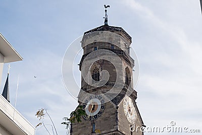 Stiftskirche, church in the city center of Stuttgart in Germany Stock Photo