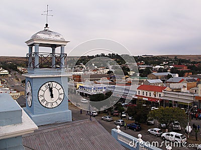Clock tower on roof of Observatory Museum in Grahamstown , South Africa Editorial Stock Photo