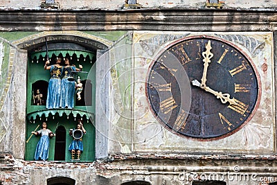Clock Tower, Sighisoara, Romania Stock Photo