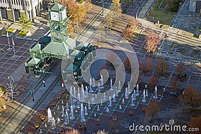 Clock tower square in downtown Memphis Stock Photo