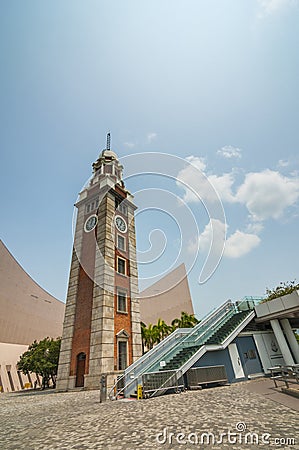 Clock Tower at Tsim Sha Tsui Stock Photo