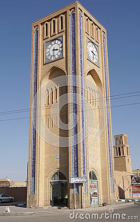 Clock Tower, Yazd, Iran, Asia Editorial Stock Photo