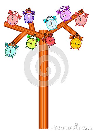 Clock Tree Vector Illustration