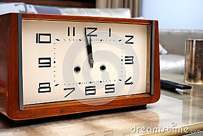 Clock at twelve Stock Photo