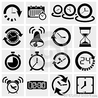 Clock vector icons Vector Illustration