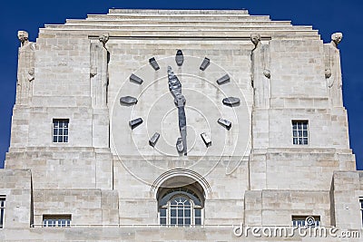 Clockface of Shell Mex House in London, UK Stock Photo
