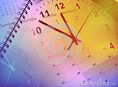 Clocks and calendars Stock Photo