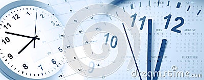 Clocks and calendars Stock Photo