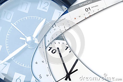 Clocks and calendars Stock Photo