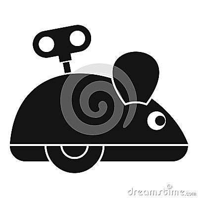 Clockwork mouse icon, simple style Vector Illustration