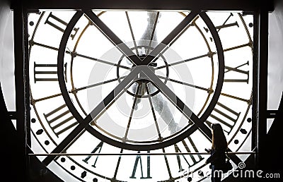 Clockwork of the Orsay museum, Paris, France Editorial Stock Photo