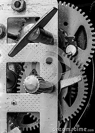 Clockworks. Detail, close up. Stock Photo