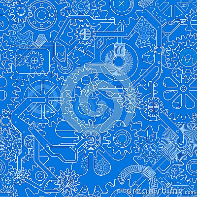 Clockworks gear background Vector Illustration