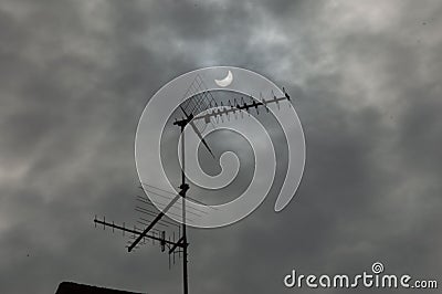 Solar eclipse cloud Stock Photo