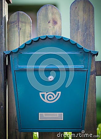 Cloes up of a mailbox on the street Stock Photo