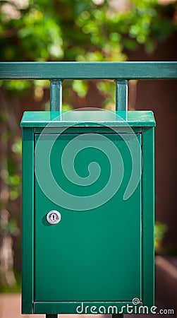 Cloes up of a mailbox on the street Stock Photo