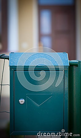 Cloes up of a mailbox on the street Stock Photo