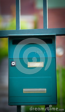 Cloes up of a mailbox on the street Stock Photo