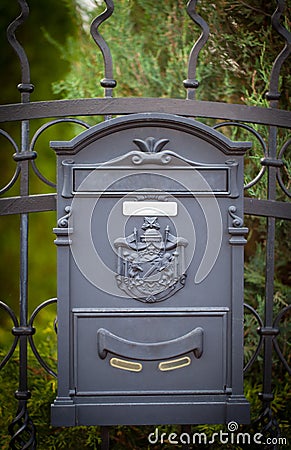 Cloes up of a mailbox on the street Stock Photo